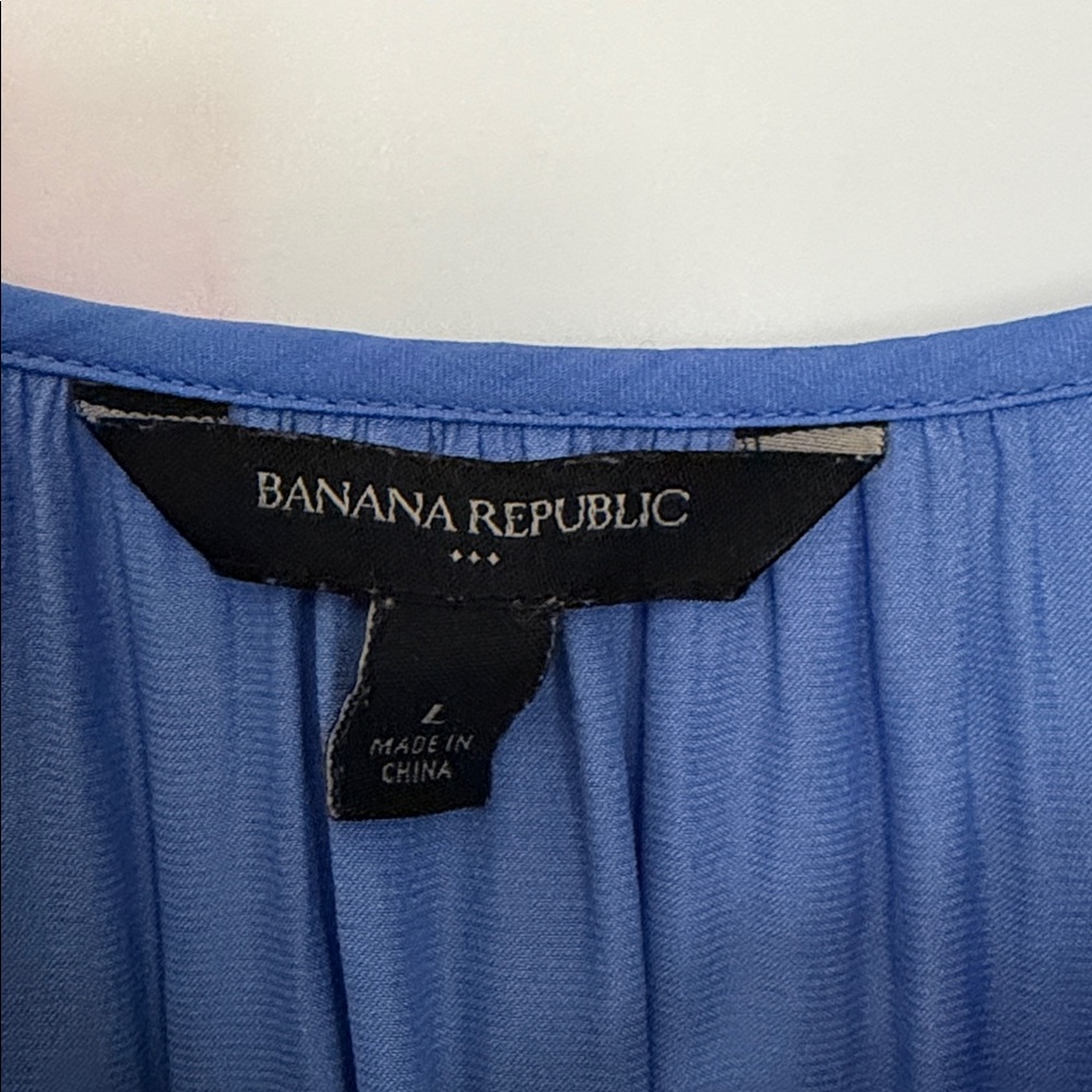 Banana Republic Blue Women's Top- Large - Picture 2 of 4